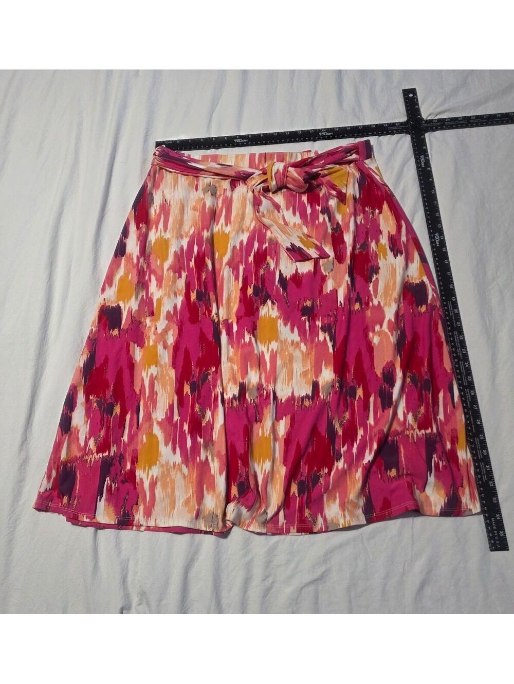Cupio Abstract Watercolor Print Skirt
